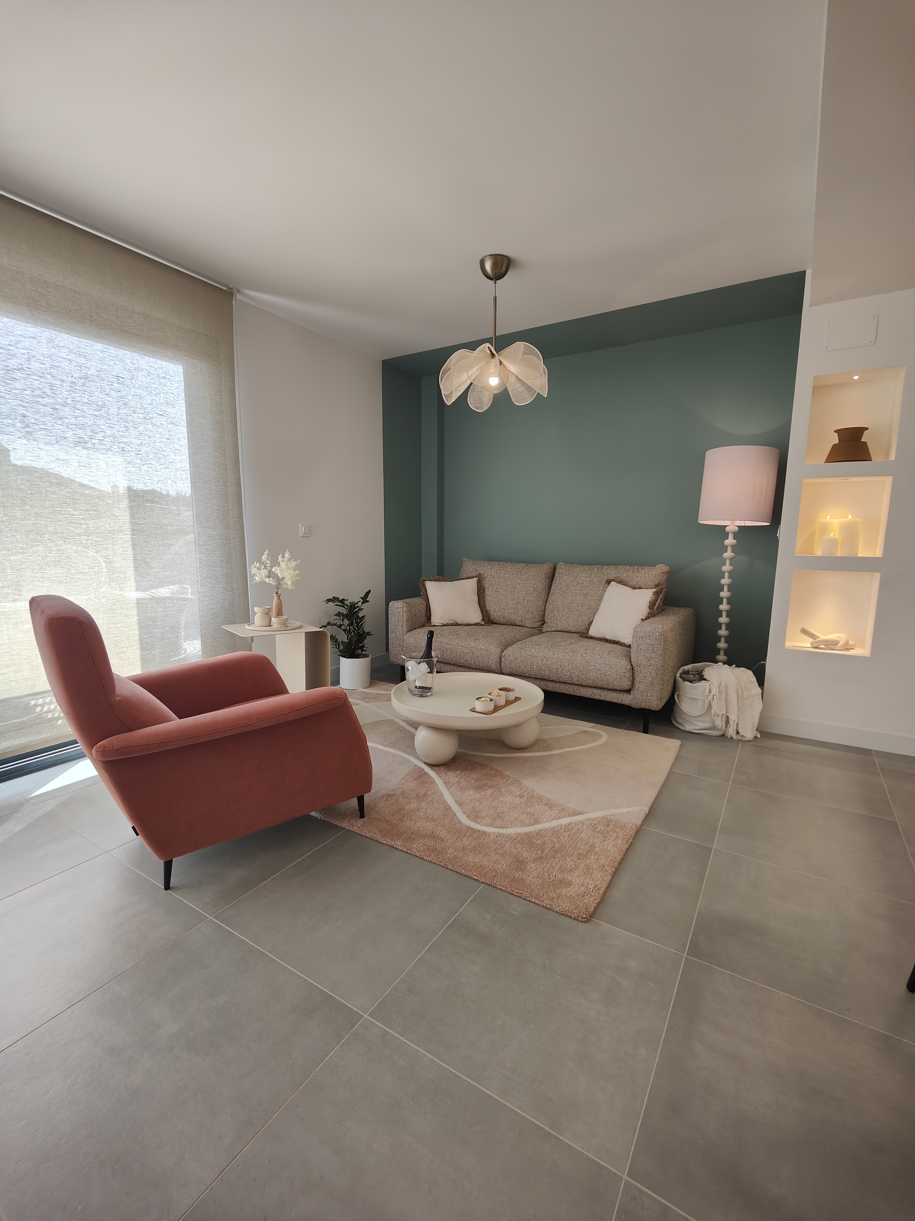 Appartement luxe Estepona - Salon panoramique avec vue sur Gibraltar